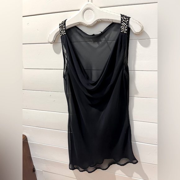 TRICOTTO Black Beaded Asymmetrical Tunic (M) - Picture 5 of 9